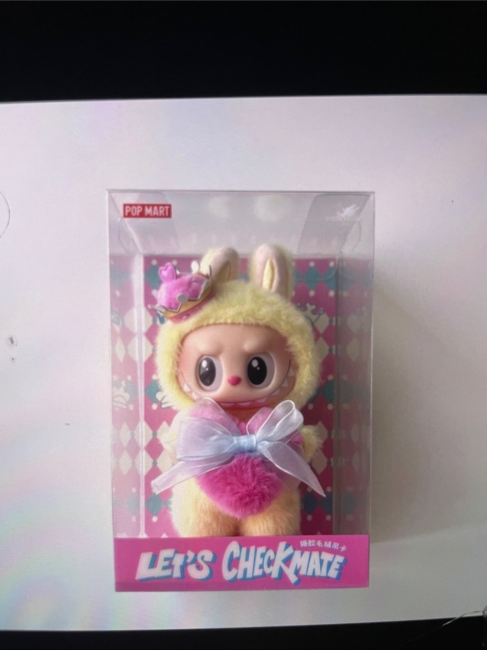 POP MART lets checkmate Plush Bunny Figurine Labubu– NWT